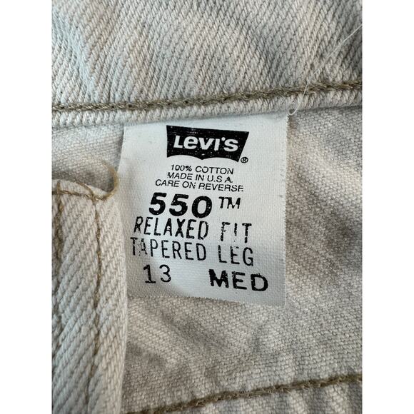 Vintage 1995 Levi’s Womens 550 Relaxed Fit Tapered Leg Sz 13 M White Made in USA - Picture 7 of 16